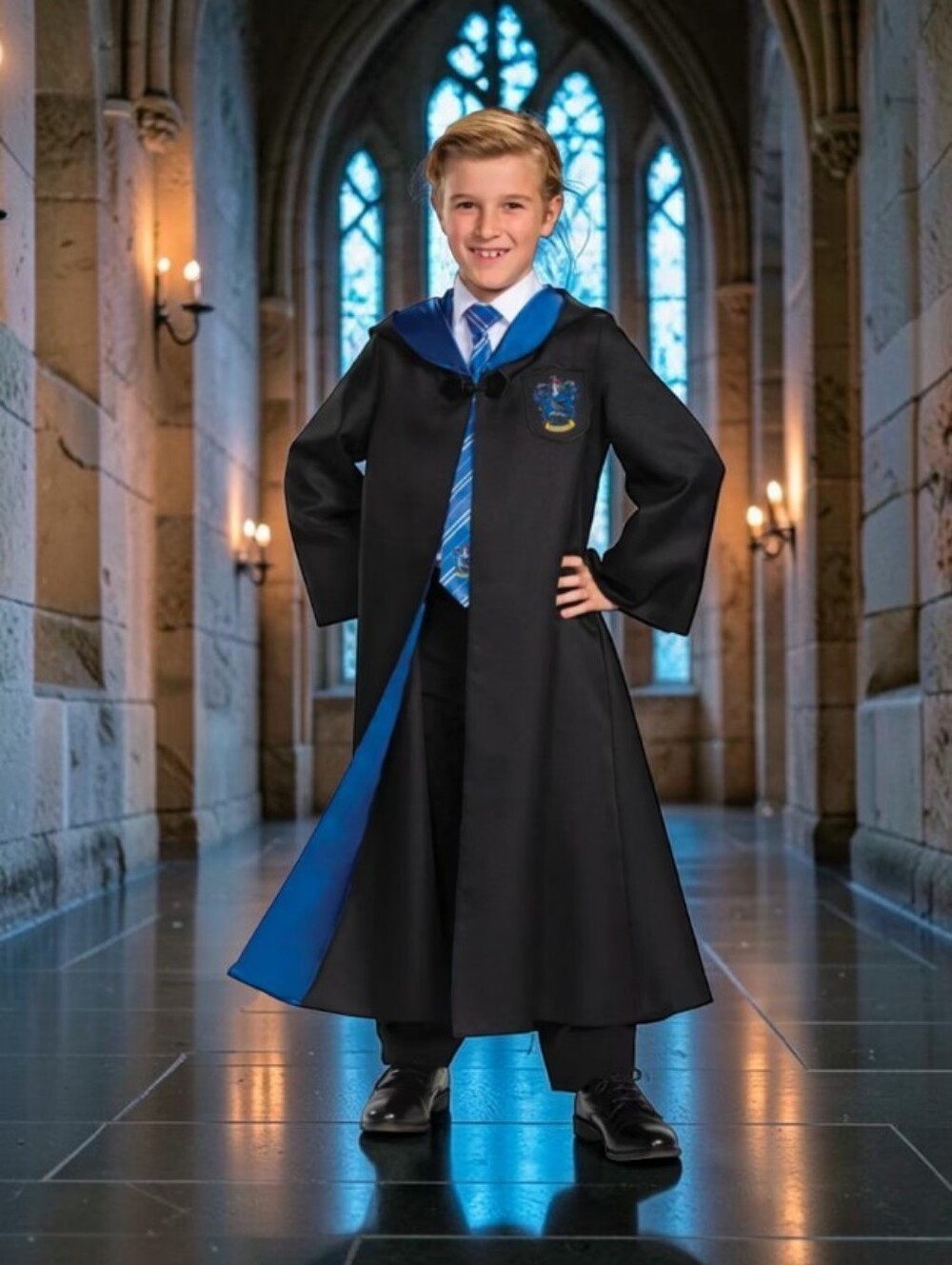 Kids Harry Potter Ravenclaw Wizard Robe Officially Licensed by Disguise, M